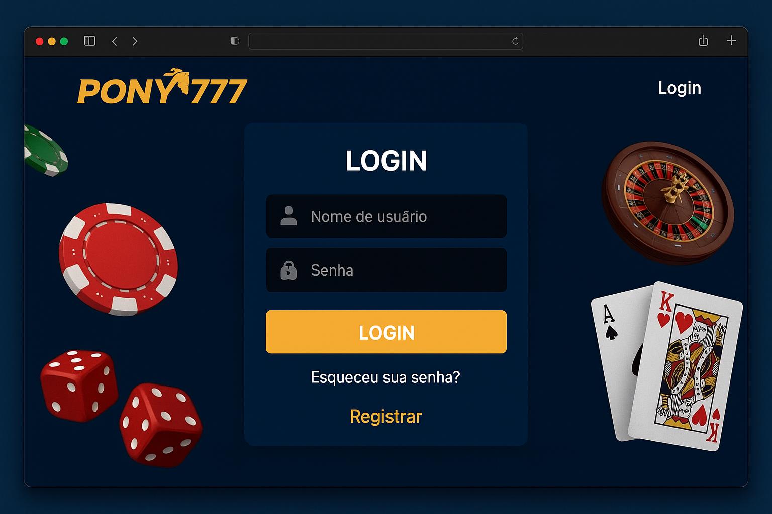 Registro na PONY777 Garante Acesso a uma Vasta Seleção de jogo